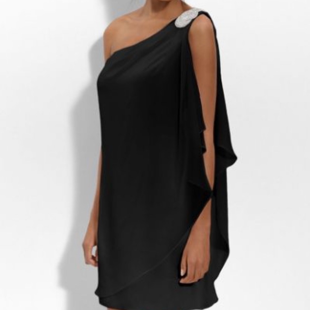 Black Velvet  dress with rhinestone detail